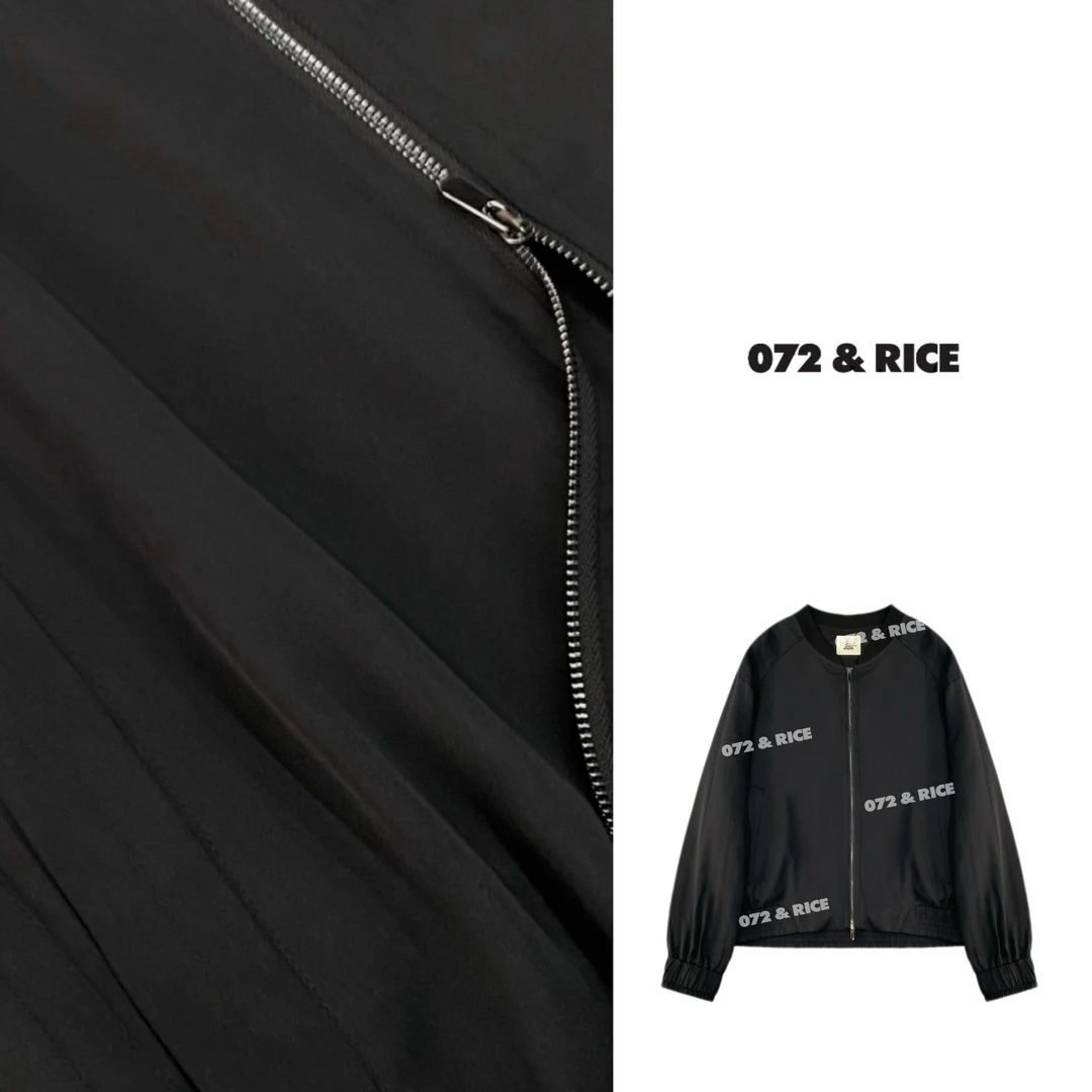 072 & RICE【同安外套】莱赛尔 秋季休闲圆领长袖外套 Z-32W300
