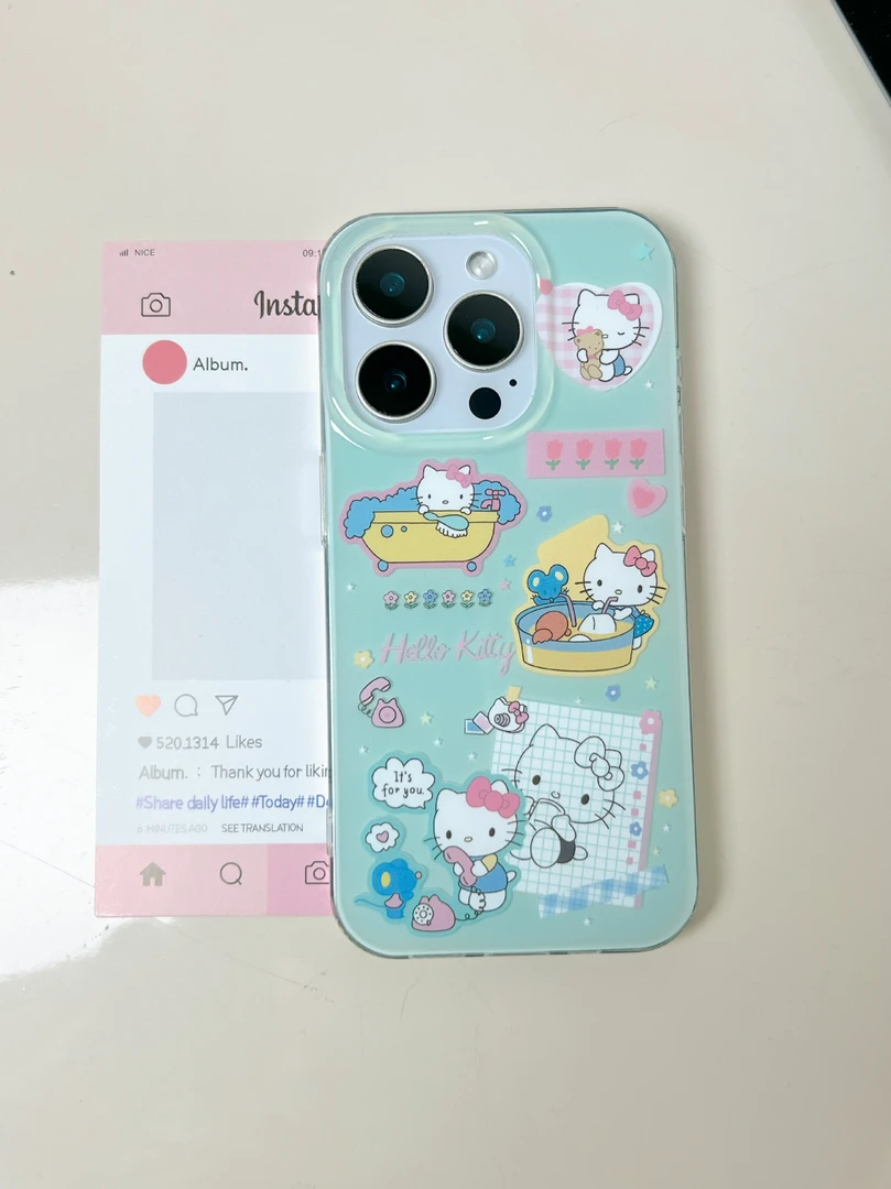 IMD手机壳冲凉洗澡kitty适用苹果16iPhone15华为小米oppovivo