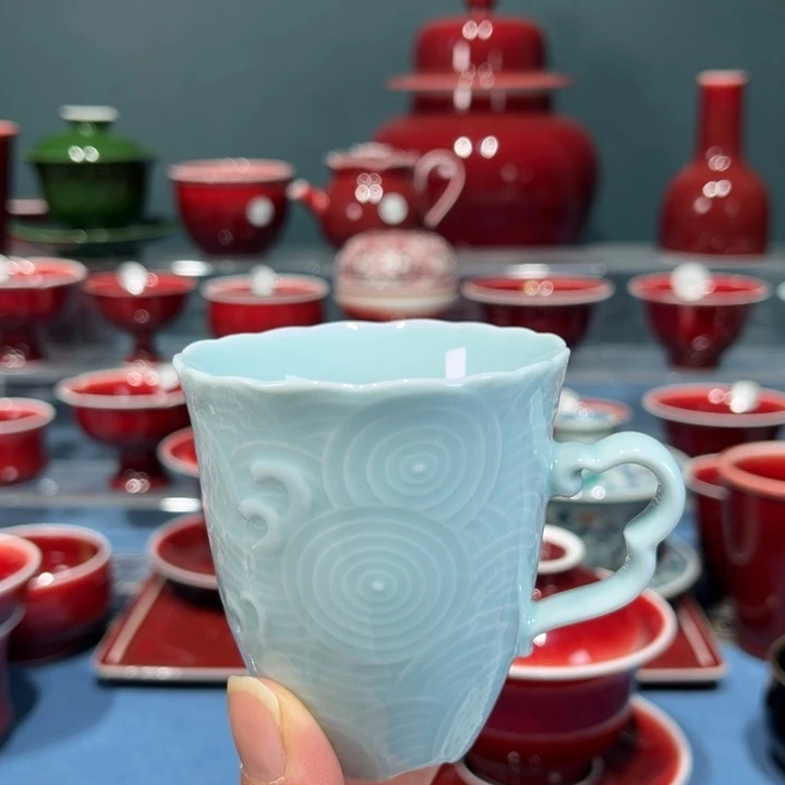 景德镇陶瓷浅行窑咖啡杯