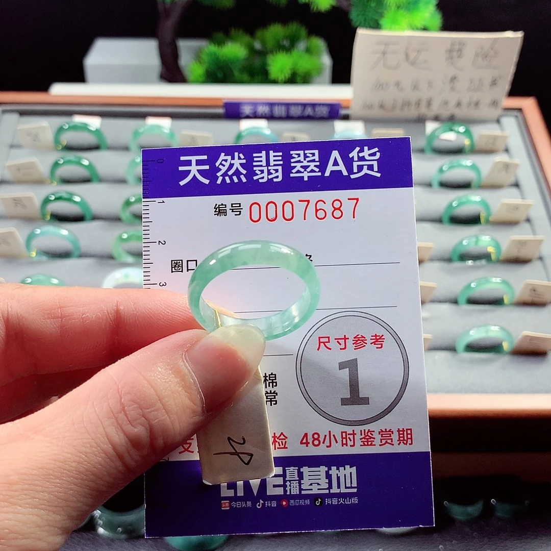 翡翠戒指未镶嵌虫***N29号