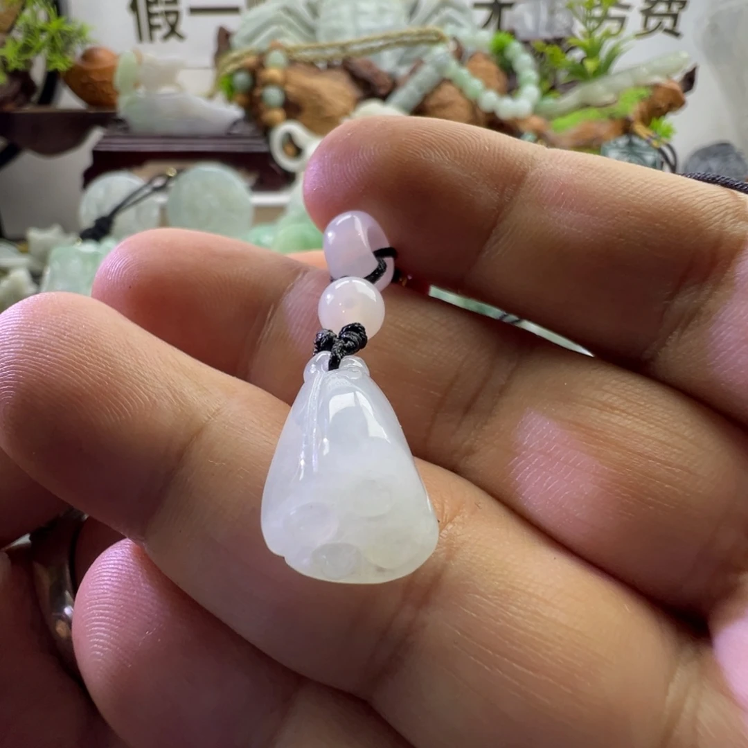 翡翠未镶嵌颈饰天然缅甸A货翡翠莲蓬