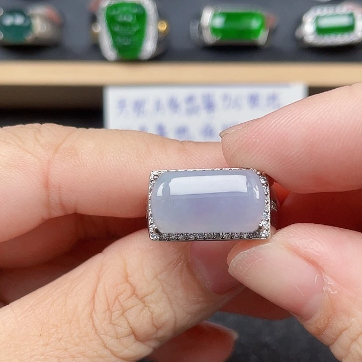 用***j翡翠戒指银S925镶嵌男戒编号没有运费险