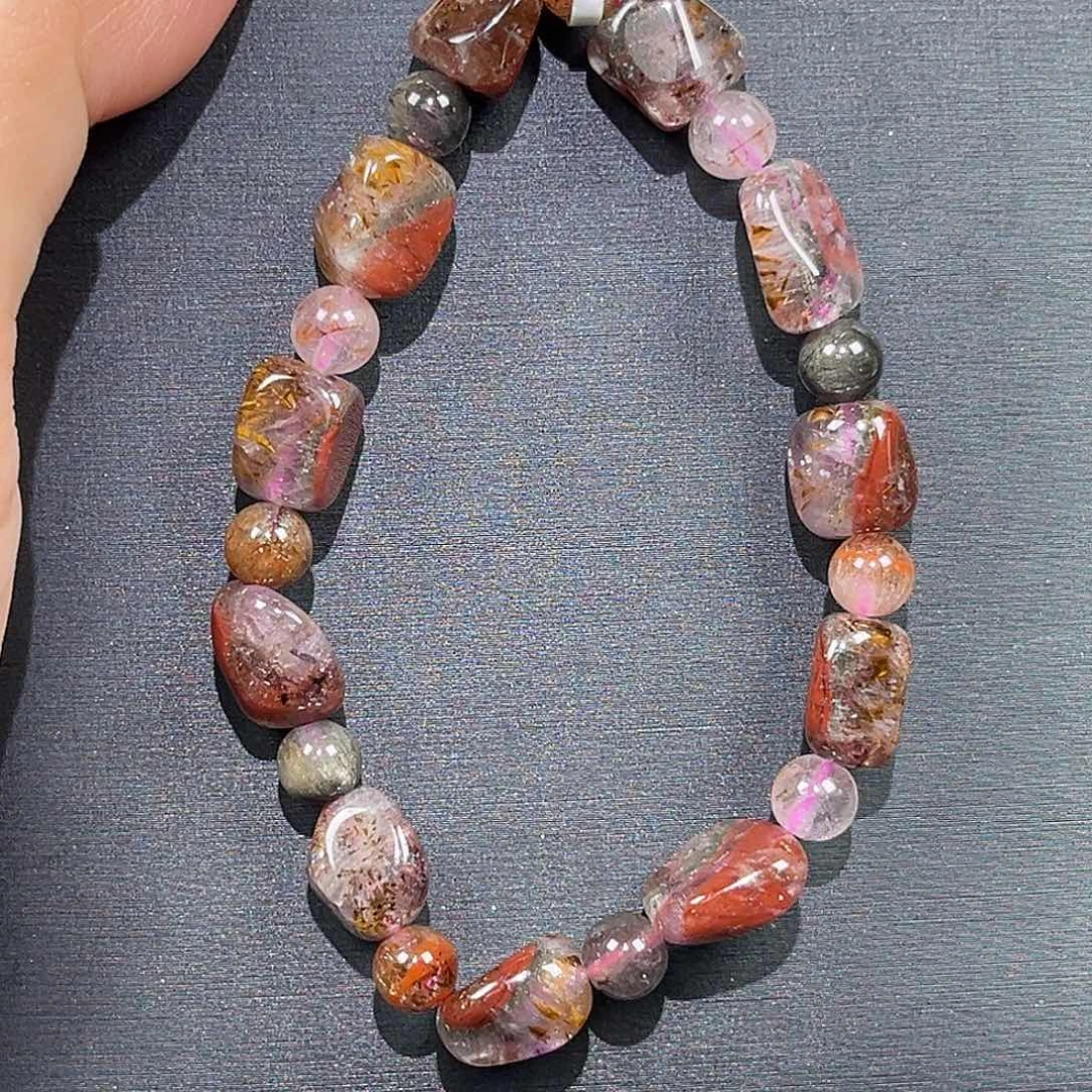 未镶嵌珠宝半成品水晶极光随型手链