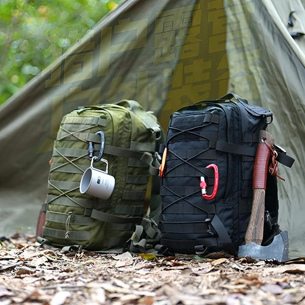 户外战术双肩包25L露营MOLLE背包登山徒步旅行防水耐磨多层大容量