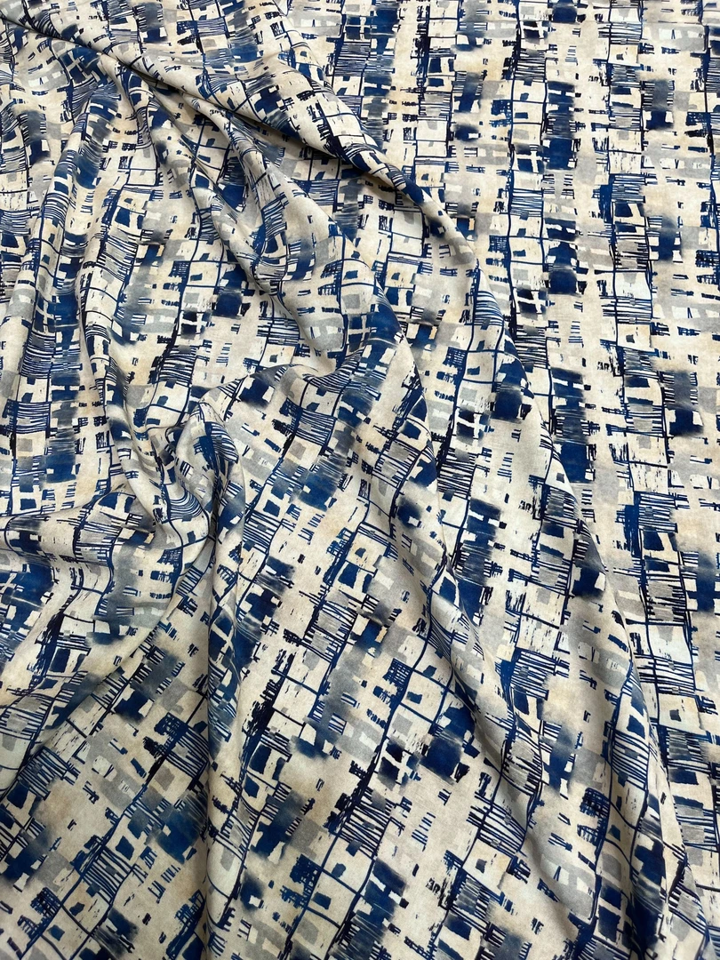 【绫绸】蚕香~韩锦缎贡缎—靛纹幻格