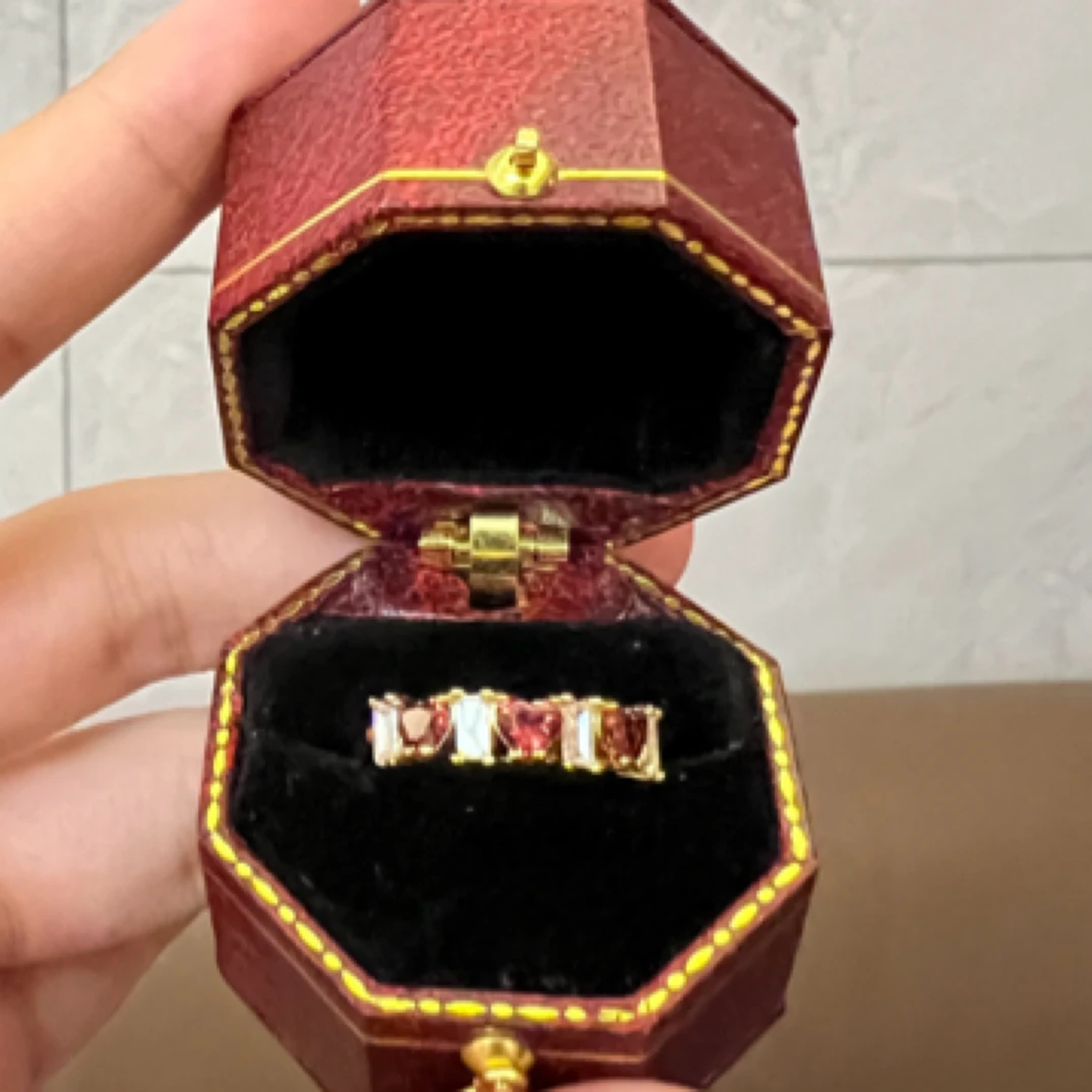 尤尤家珠宝红石榴石戒指高级女戒