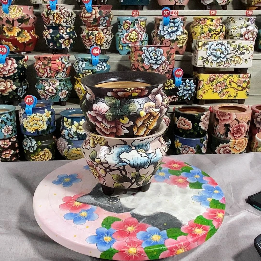景德镇精品暮年花盆12.5/10.5