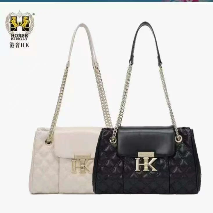 HorseKingly新款女士单肩包时尚百搭菱格绣线大容量女包1189