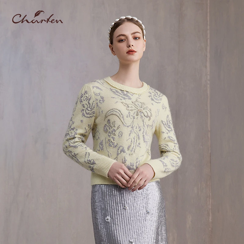 【达人专属】朝峰夏季复古设计师百搭针织CFE3C130-1060C上衣长袖