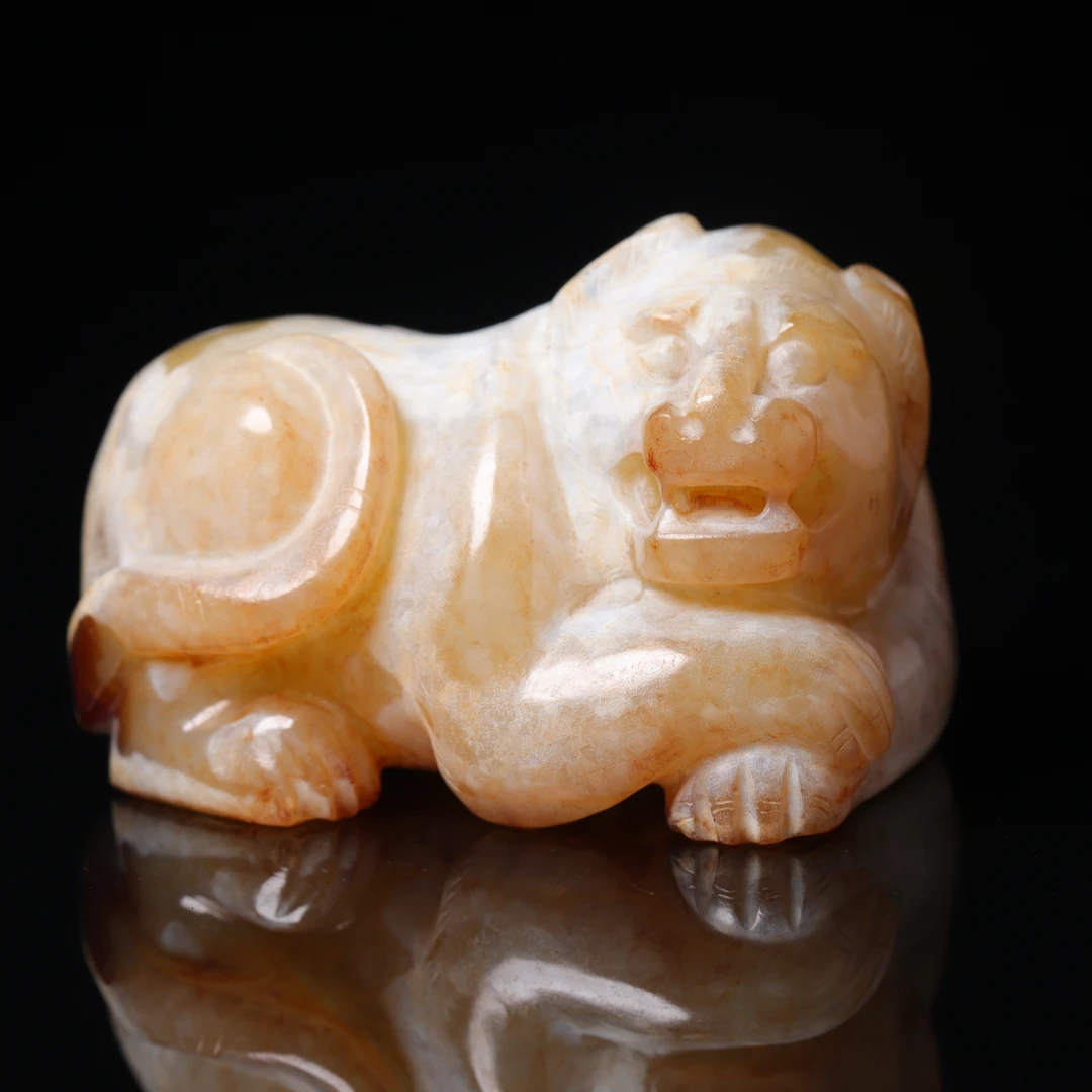 和田玉瑞兽把件-NX