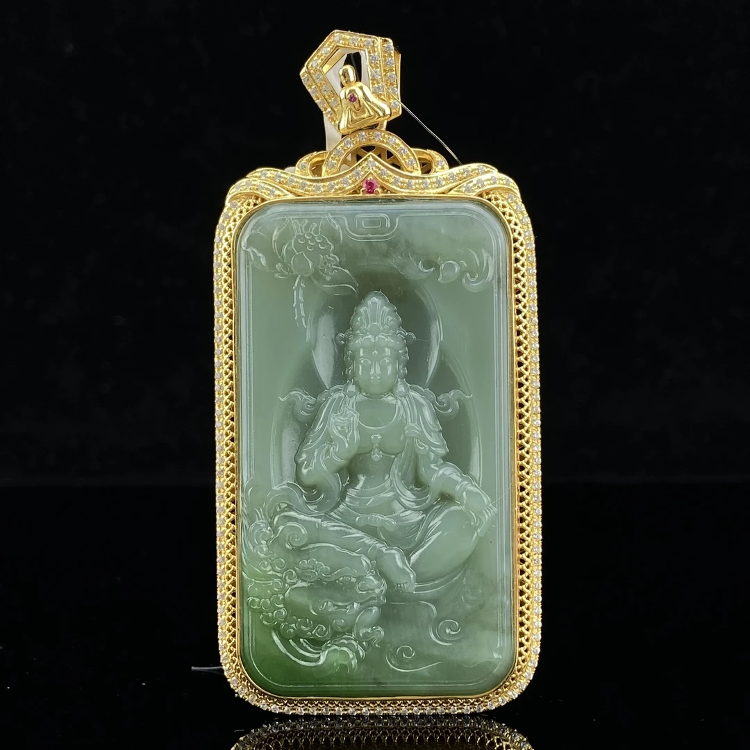 HHW2026SY 和田玉 红云落观音/朵云轩