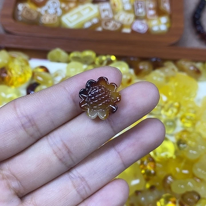 吊坠橄榄核向日葵27