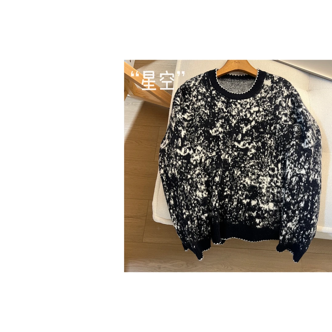 （星空）多利原创文艺风复古提花毛衣