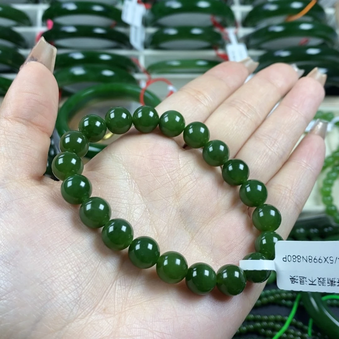 和田玉（碧玉）手串未镶嵌手****9