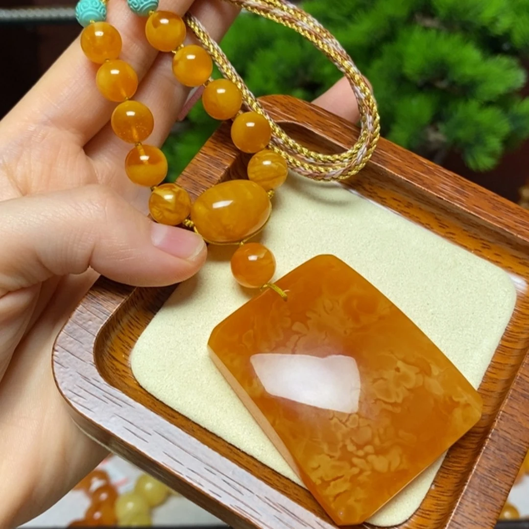 【闪购商品】蜜蜡颈饰未镶嵌项链