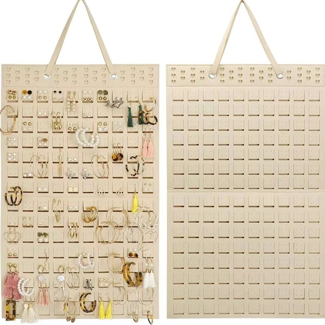 毛毡耳环首饰便捷收纳挂袋壁挂式饰品项链挂袋墙挂式小物件防尘袋