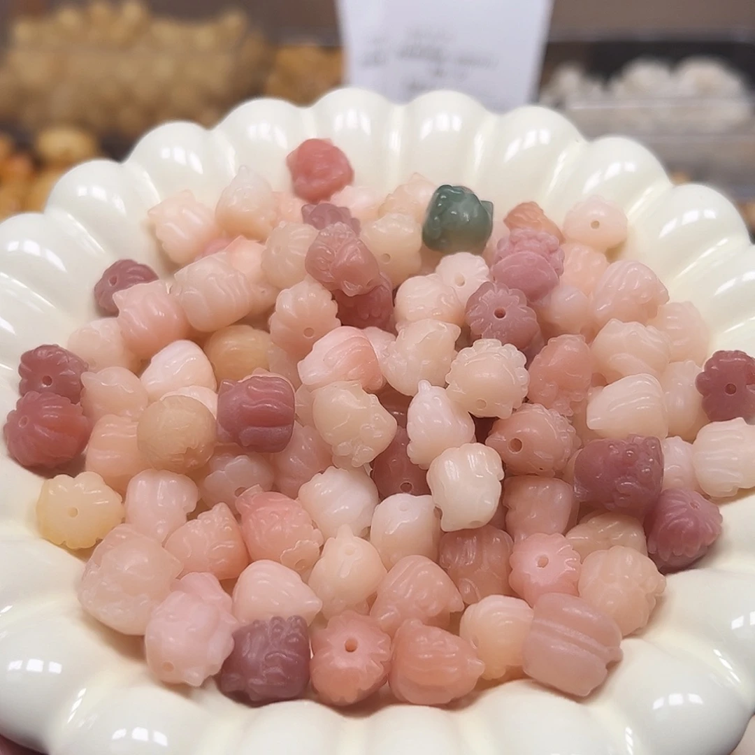 手串菩提根/象牙果粉色凤九100颗