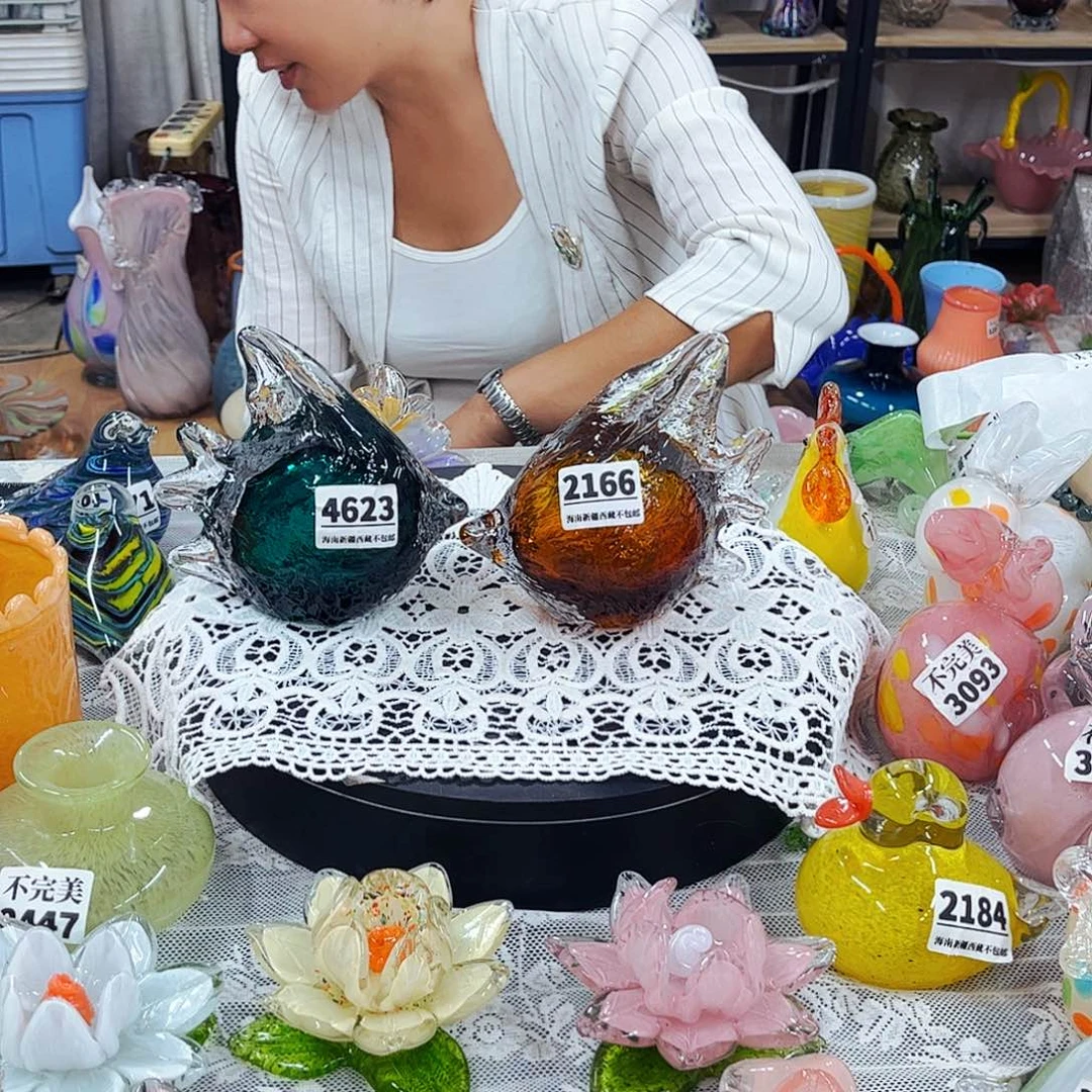 2个鱼 家悦琉璃工艺品
