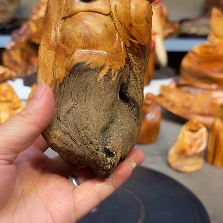 柏木太行崖柏弥勒佛