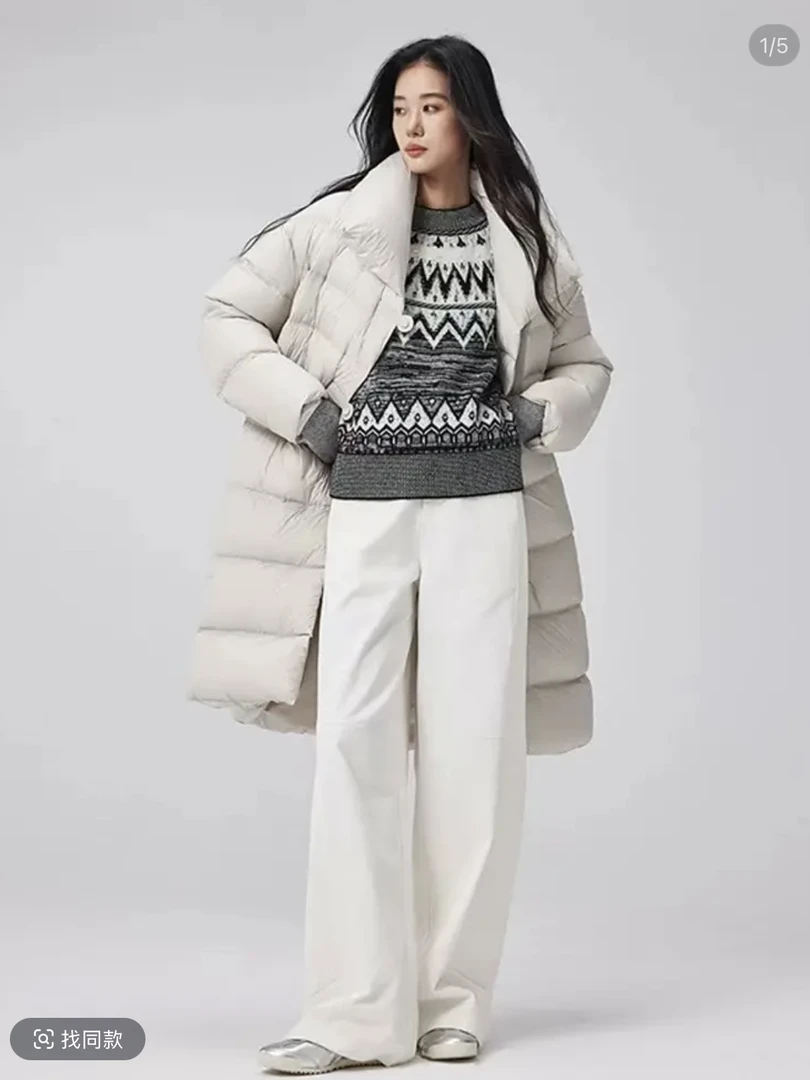 高端设计师原创！北欧风费尔岛提花 渐变色圆领毛衣针织衫9546