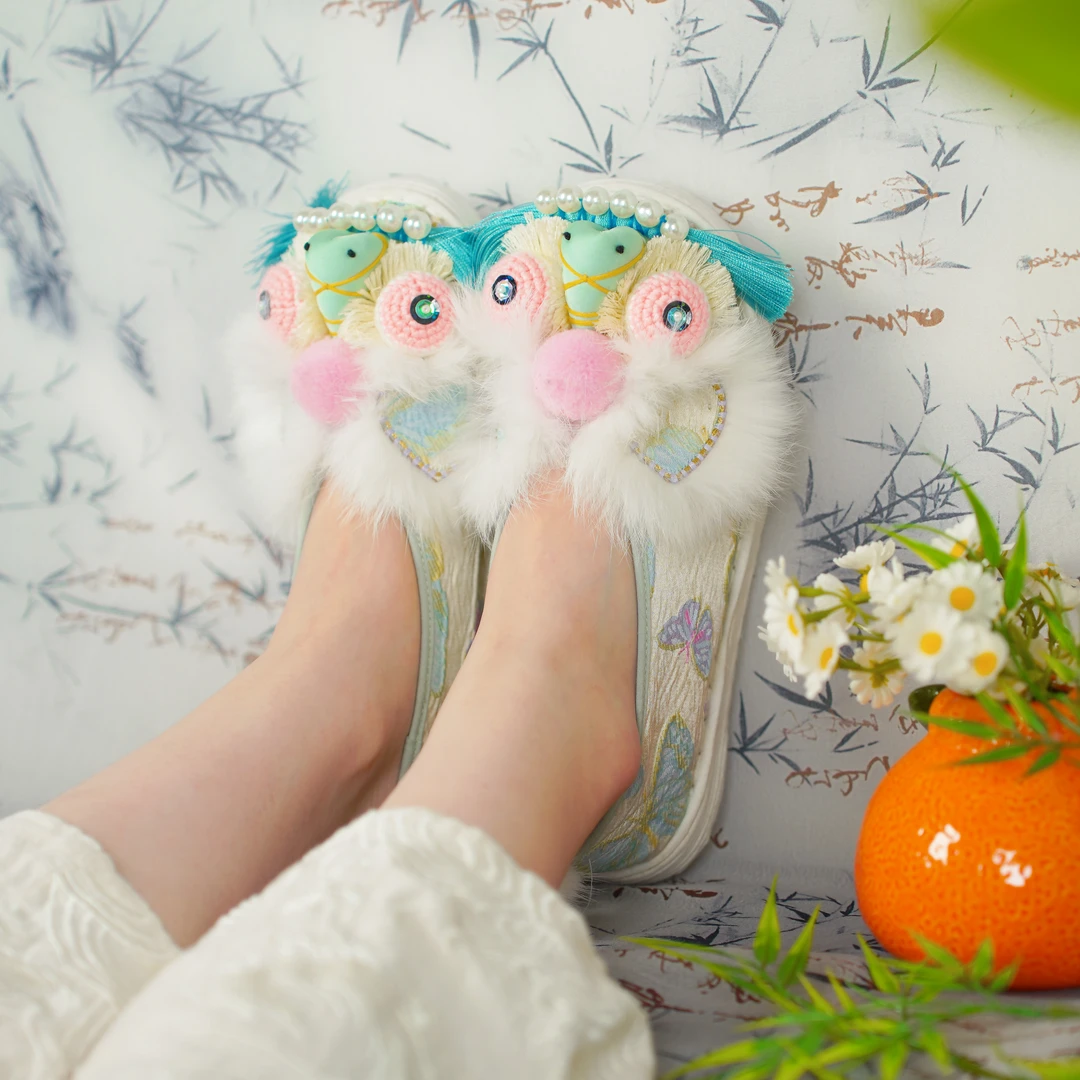 欣锦色虎头鞋女成人虎头鞋夏季中国风妈妈鞋布鞋女款老北京鞋女款