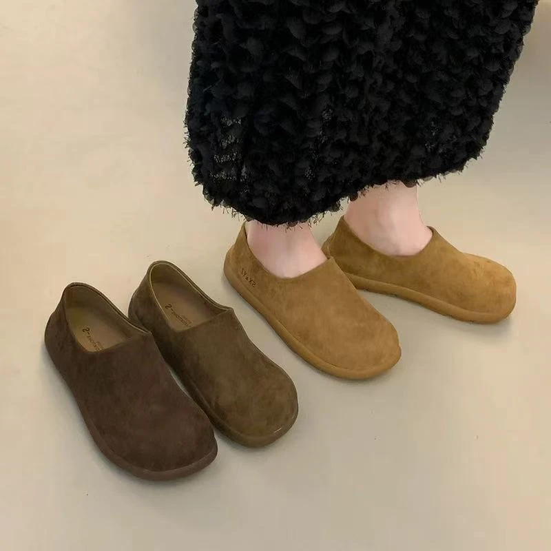 秋冬休闲款时尚女新款百搭软底豆豆勃肯鞋1010