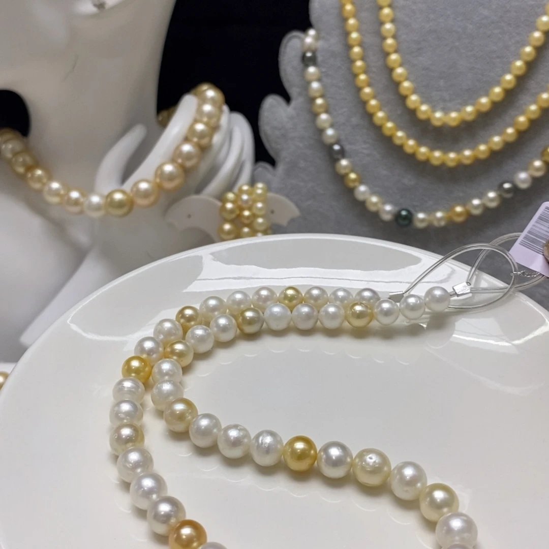 海水珍珠颈饰银S925镶嵌