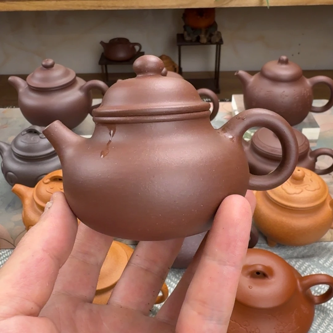 茶壶紫砂微瑕 容天 紫泥 150cc