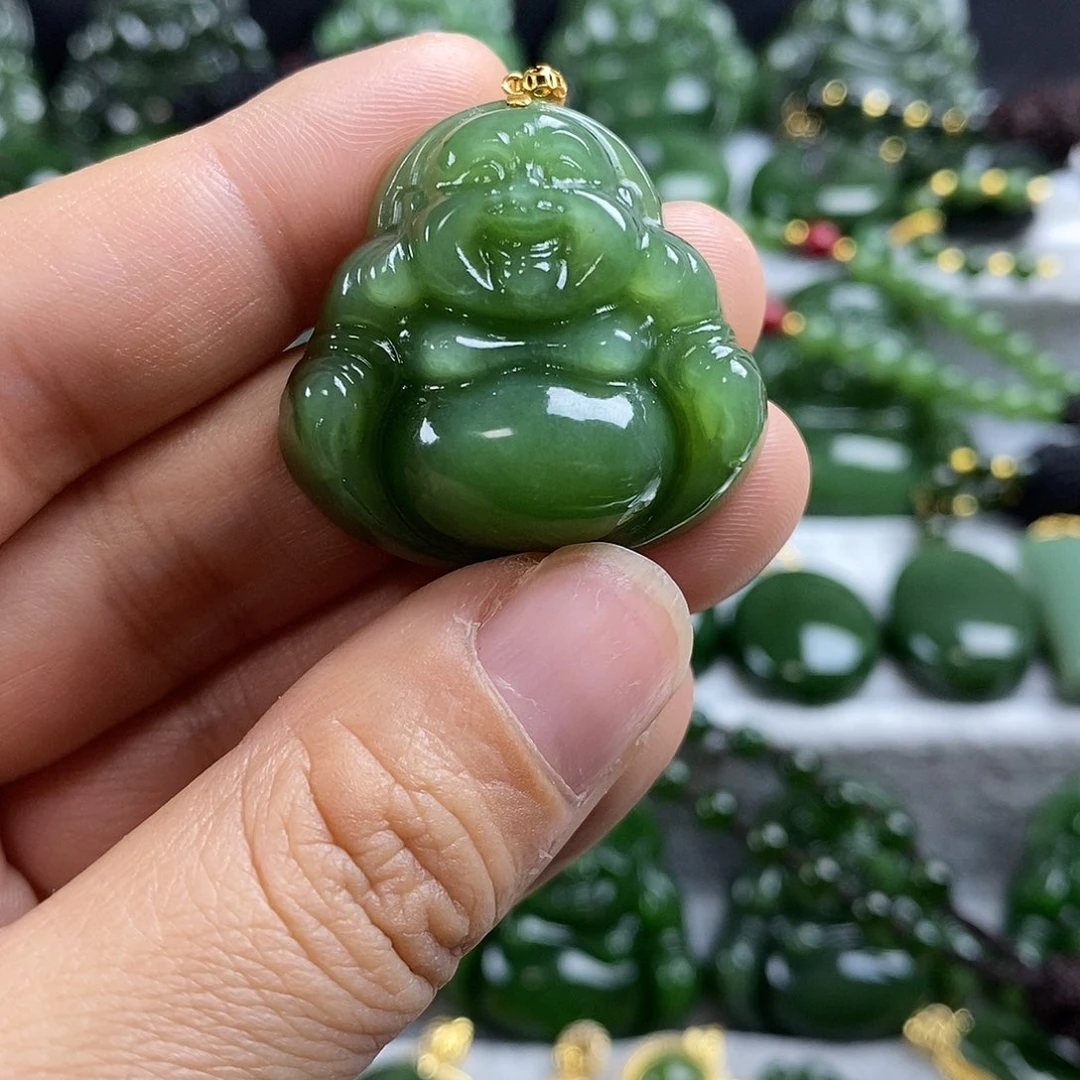 和田玉（碧玉）未镶嵌颈饰30mm