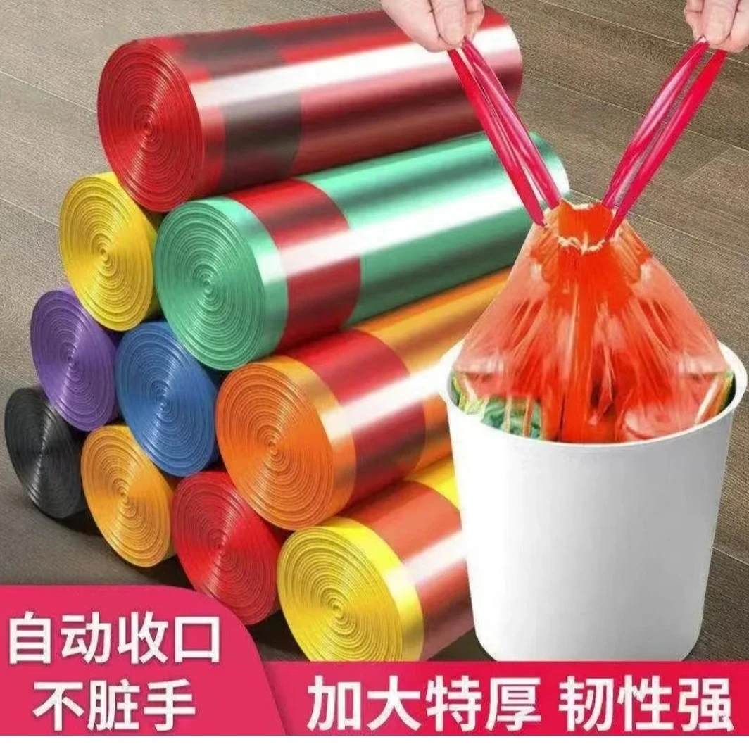 加大加厚抽绳式垃圾袋一次性便携垃圾袋