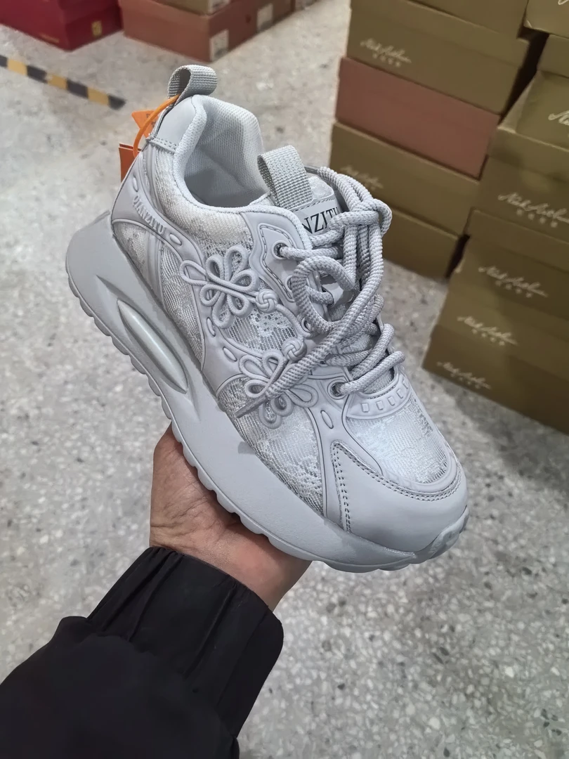 05193[国潮风）新款厚底真皮百搭透网老爹