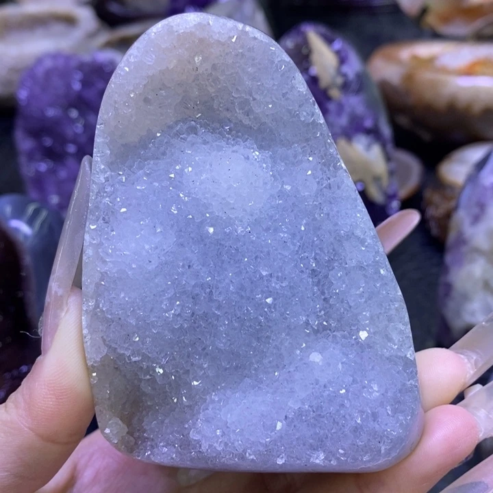 未镶嵌珠宝半成品水晶绵白糖晶簇