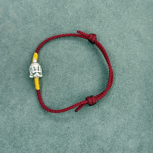 足银布艺手链 足银龙龟红绳手链-3345