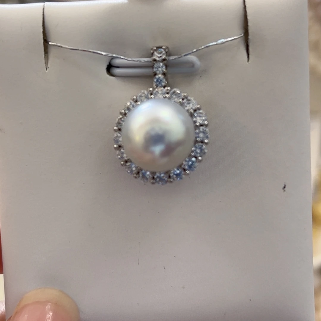 颈饰海水珍珠银S925镶嵌福利