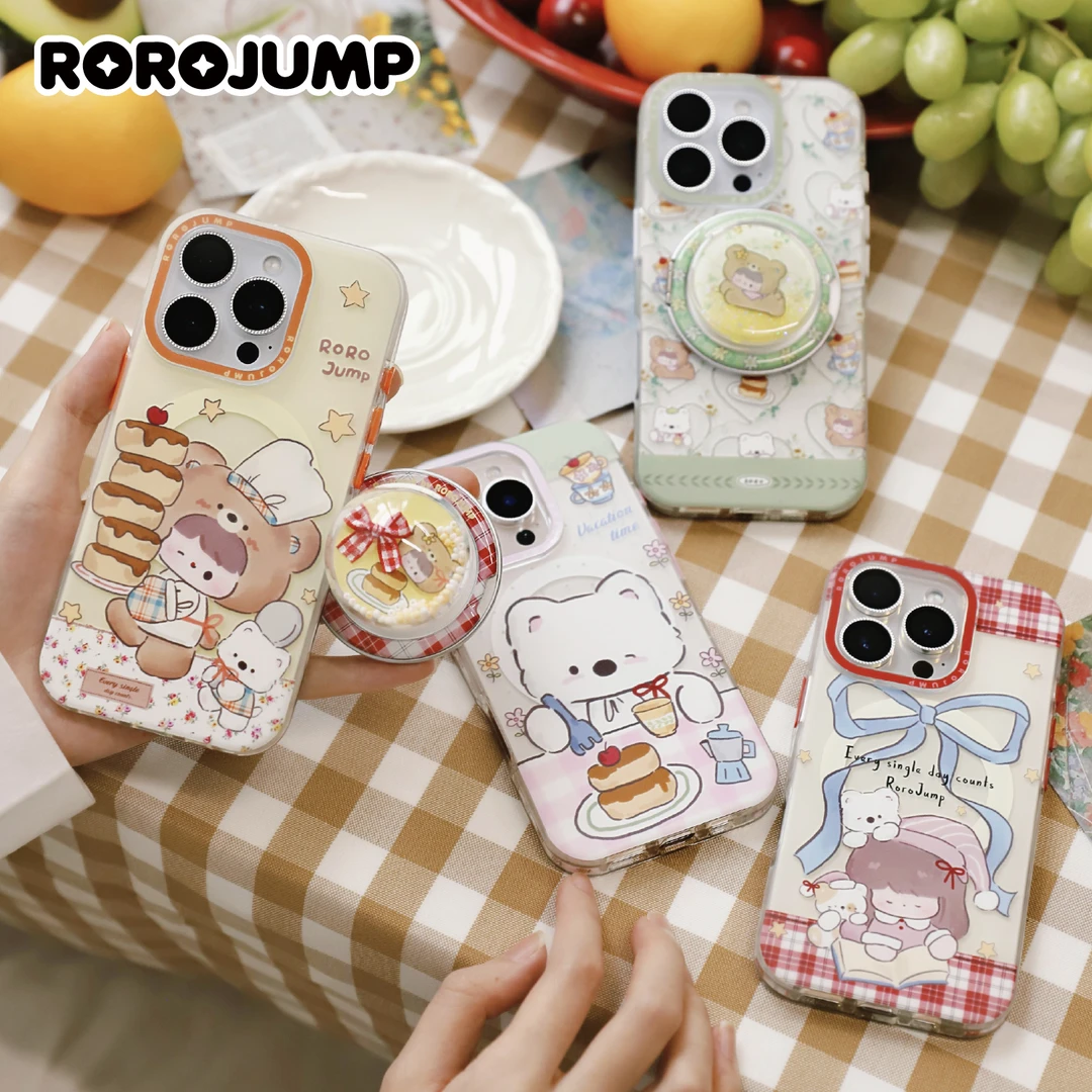 肉肉酱复古假日亲肤磨砂莫兰迪色苹果磁吸手机壳适用16/15/14华为