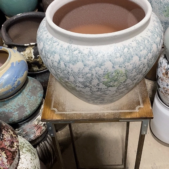 花盆紫砂口24高度26青花5888