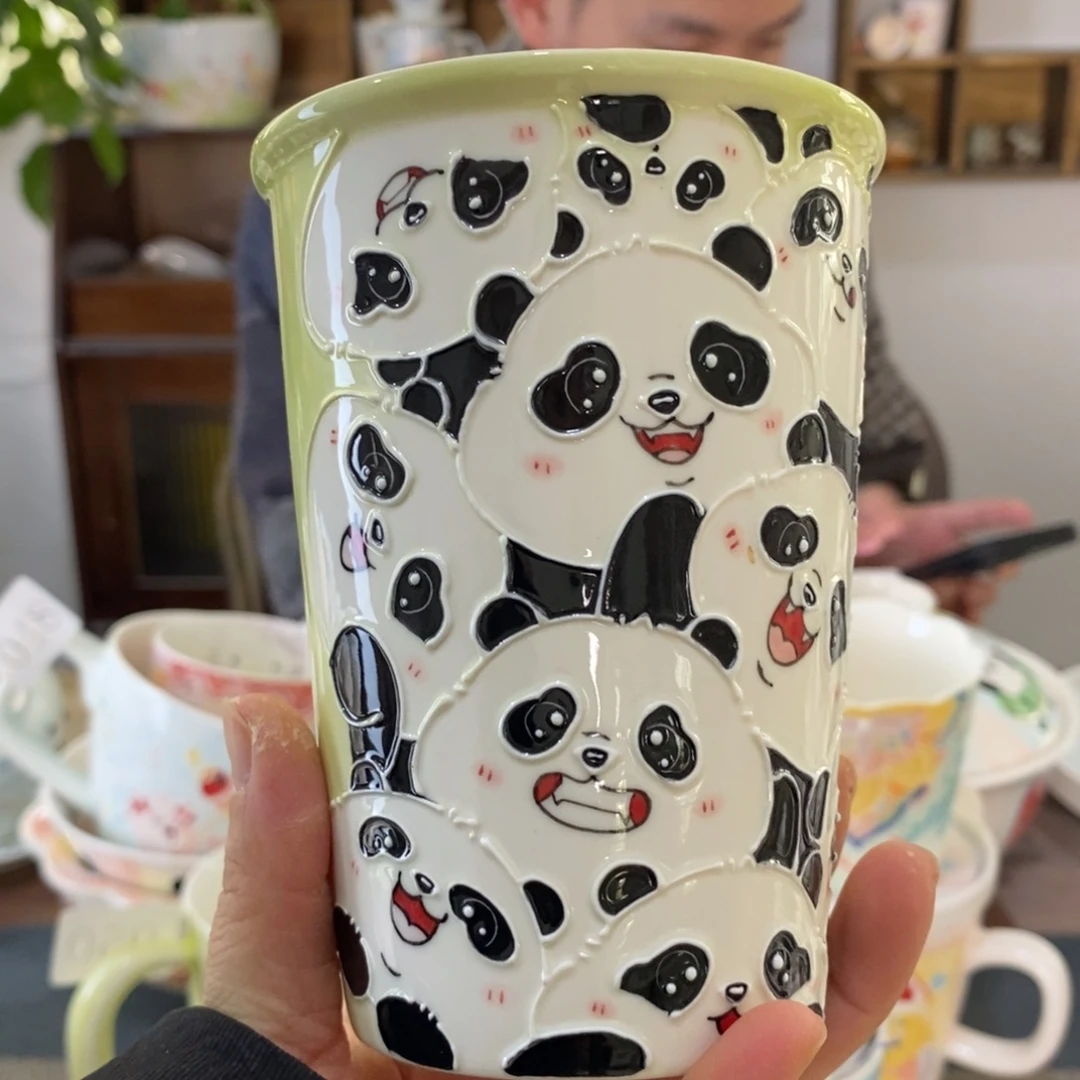 奶***鼠瓷片犬夜叉画片景德镇釉下彩手绘