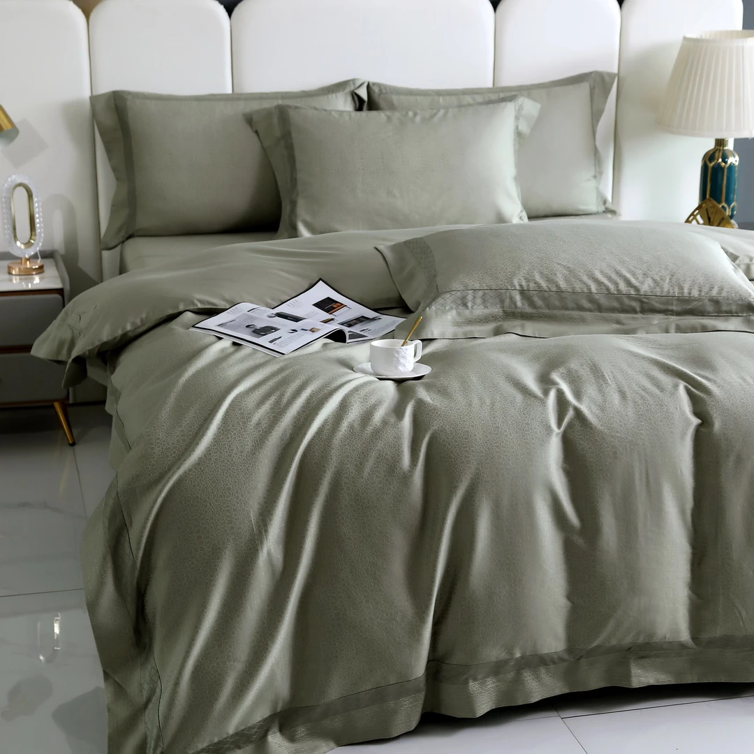 色织提花  轻奢极简 双拼角四件套床品套件