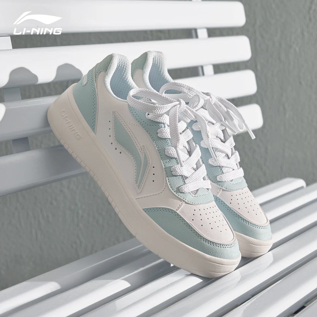 李宁元宝pure女款鞋子板鞋2025夏季透气软弹板鞋时尚潮流休闲鞋