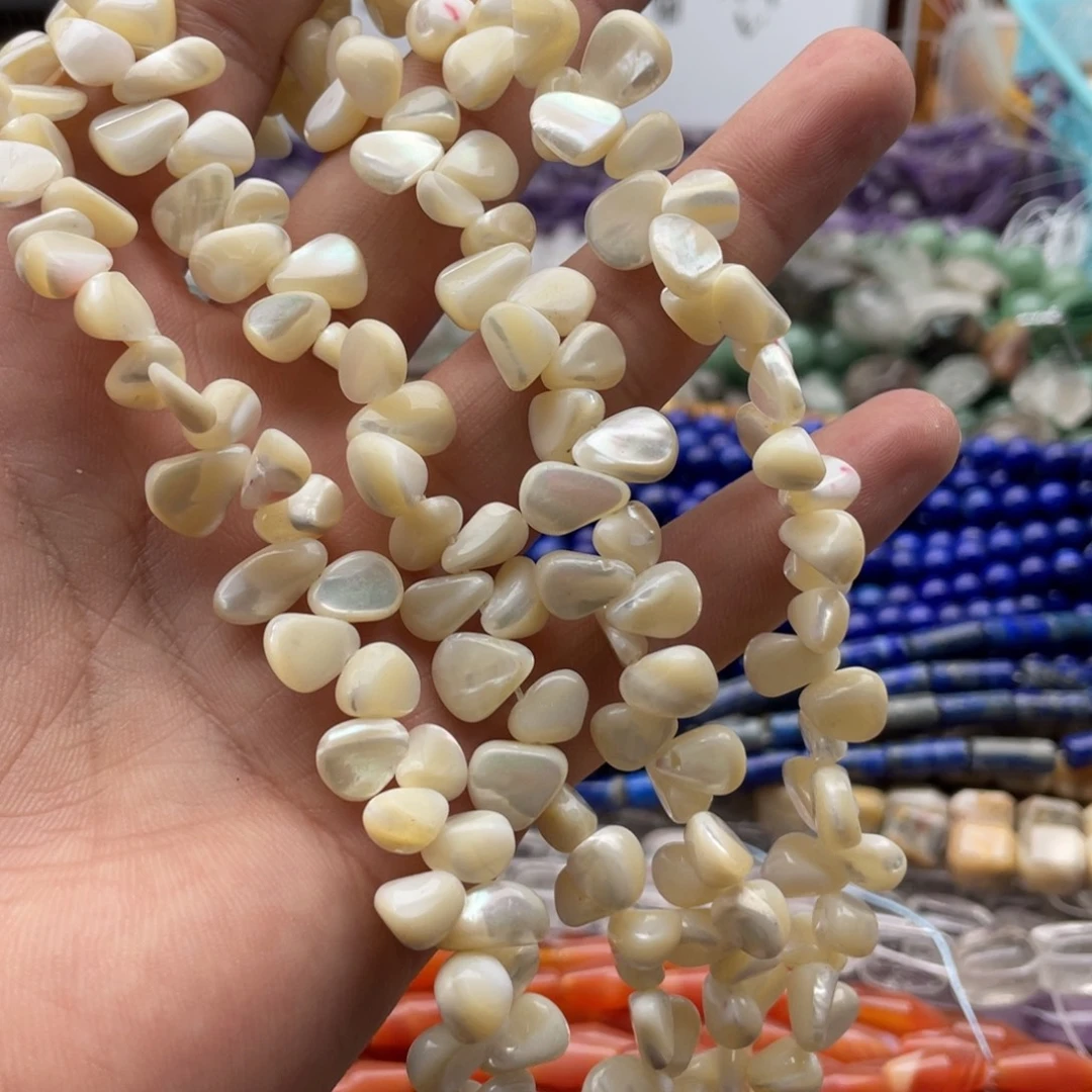 玛瑙/玉髓合金珠宝半成品一条装卡8mm马蹄螺二八孔花瓣珠