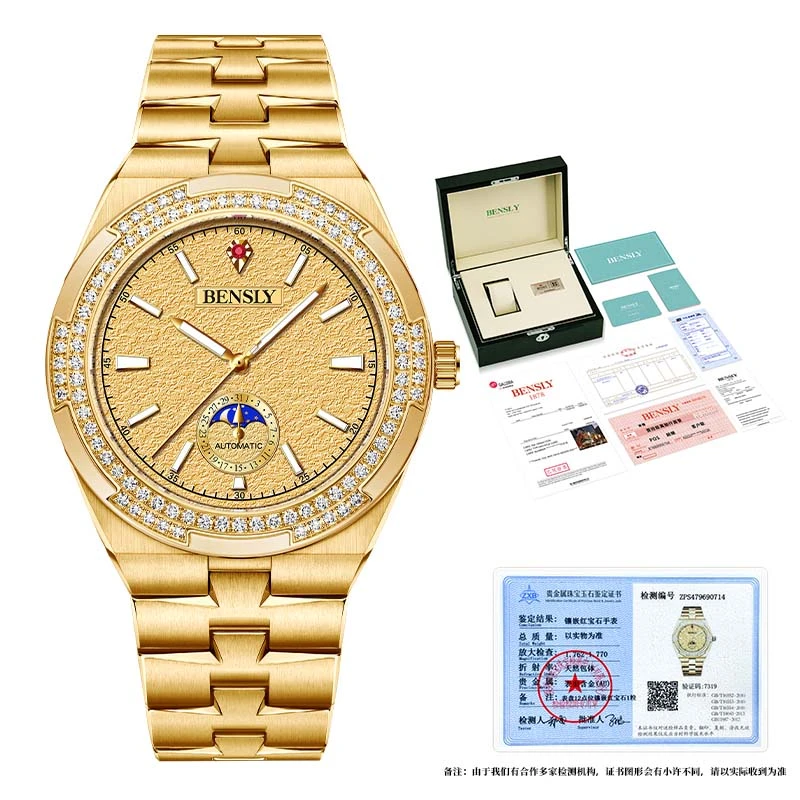 瑞士品牌BENSLY宾时力 永恒满天星系列 男士机械手表-BY222-BXZX