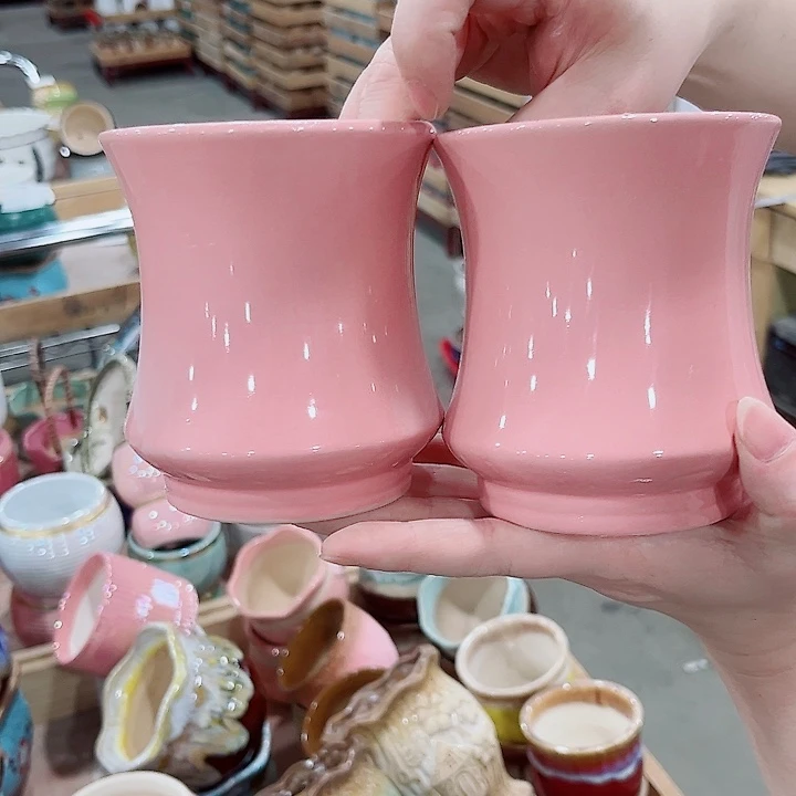 有孔.凑单10元陶瓷花盆发货！