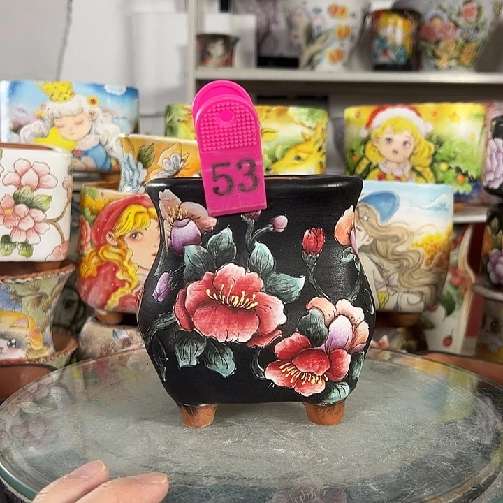 满38包邮 景德镇幸运花盆