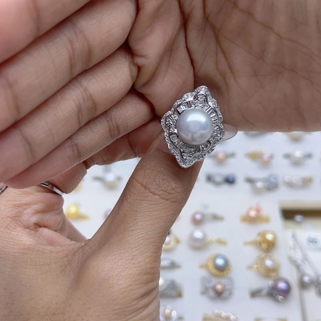 小****戒指淡水珍珠合金
