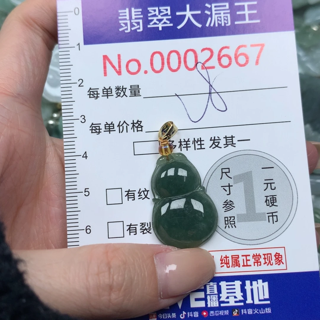 翡翠未镶嵌吊坠(不含链)