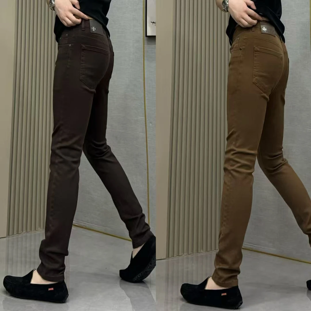 男士网络爆款莱赛尔修身男士弹力欧货百搭时尚小脚陈年凡客