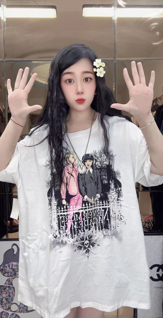 外贸男女同款纯棉T恤888