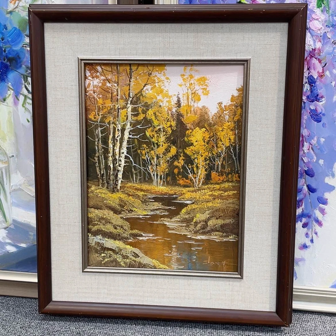 【闪购商品】油画原创森林景手绘油画含框55×65