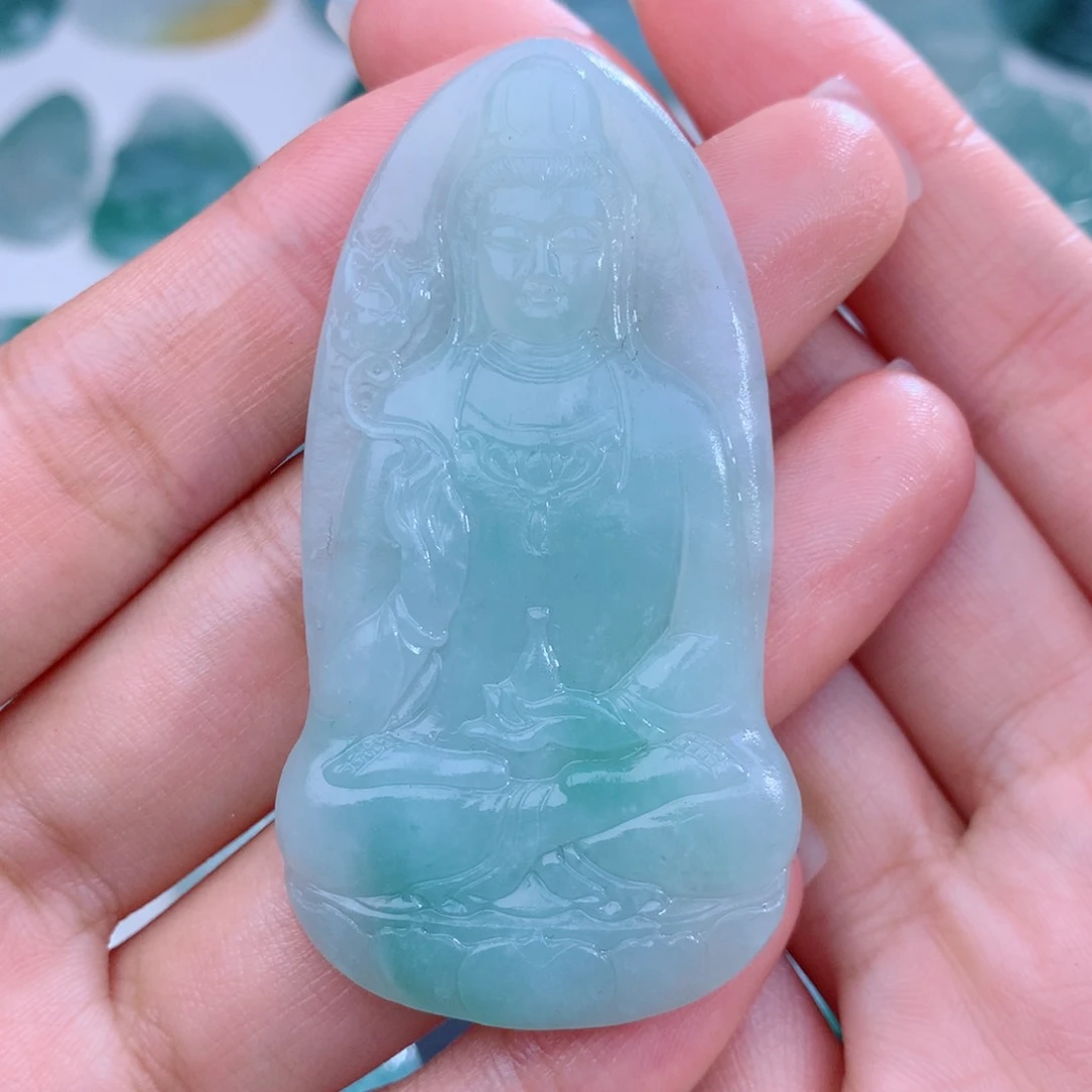 未镶嵌定制翡翠观音