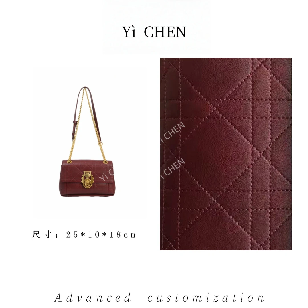 【Yì CHEN】BF-66575-酒红色简约时尚女士新款轻奢单肩斜跨包